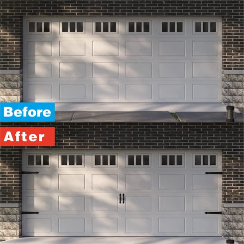 ZEKOO Garage Door Magnetic Decorative Hardware Kit, Set of 6 Faux Hinges and Handle for Garage Door Decoration.
