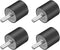 uxcell M6 Thread Rubber Mounts, Vibration Isolators, Cylindrical Shock Absorber with Studs, 20mm x 20mm, 4pcs
