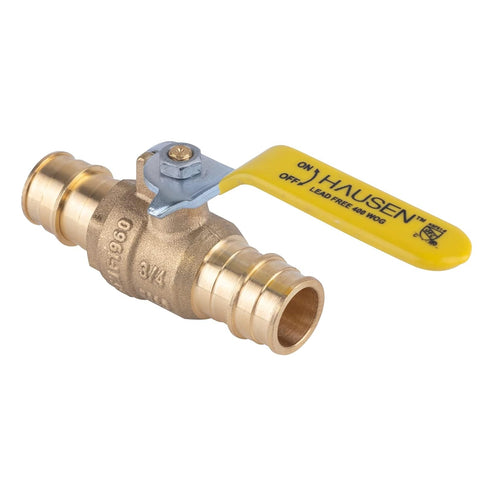 3/4-inch PEX Standard Port Brass Ball Valve, 1-Pack with PEX Expansion Connection