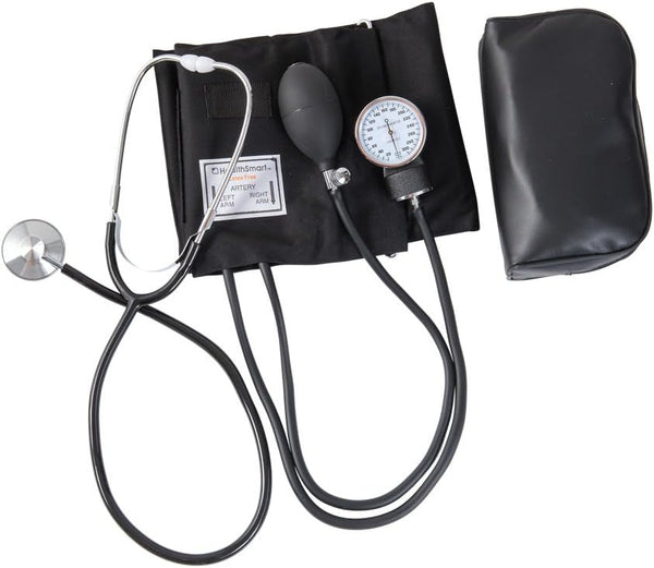 MABIS Professional Aneroid Sphygmomanometer Blood Pressure Gauge with Carrying Case, Black