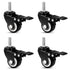 1.5" Stem Casters Set of 4, Heavy Duty Threaded Stem 5/16"-16 x 1" Swivel Wheels with Brakes, 300Lbs
