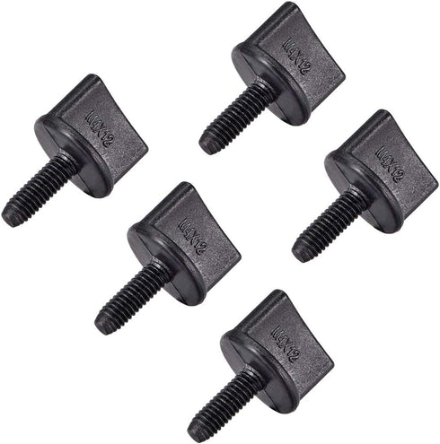 uxcell M4 x 12mm Thumb Screw Bolt, Hand Driven Spade Nylon Plastic Screws for RC Model Aircraft, 5 Pcs
