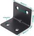 90 8 Pack Black(38x30x30mm) Heavy Duty Stainless Steel Corner Bracket,ULIFESTAR L Shaped Shelf Bracket Degree Corner