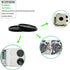 2-1/2 in Rubber Grommets for Wiring - Double-Sided Rubber Plugs for Round Holes, 3 Pcs, Black