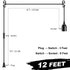 SIXZOONM 12Ft E26 Bulb) Extension Hanging Light Cord with Socket, Pendant Light Cord with Base, On/Off Switch