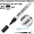 ZEYAR Permanent Markers, Bullet Tip, Waterproof Quick Drying Ink - Great on Plastic, Wood, Stone, Metal (6 Black)