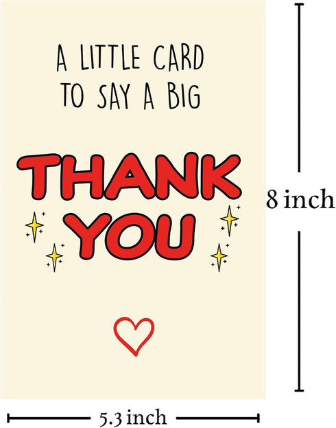 Cheerin Thank You Card Elegant Thank You Greeting Card with Envelope Thoughtful Appreciation Gift for Teacher, Boss