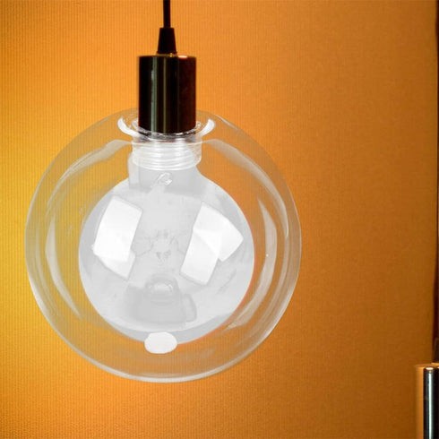 5.90 Inch OSALADI Glass Lampshade Replacement Clear Globe Lamp Cover for Ceiling Table Floor Lamps Easy Install