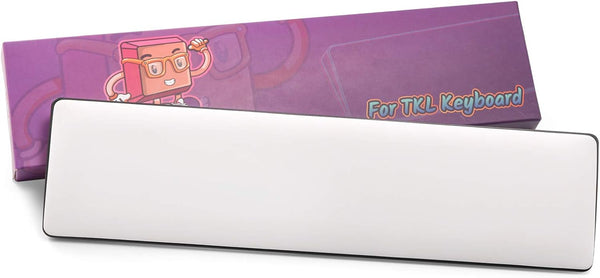 LTC Keyboard Wrist Rest - Cushion Support Pads for 61-Key Keyboard - PU Leather & Anti-Slip Base - White (60% Compact)
