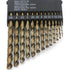 M35 Cobalt Drill Bit Set, 13-Piece Assortment for Hard Metals, Stainless Steel, and Cast Iron, Exceptional Heat