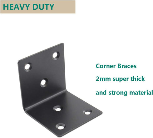 90 (50x50x50mm) Heavy Duty Stainless Steel Corner Bracket,ULIFESTAR L Shaped Shelf Bracket Degree Corner Brace Large