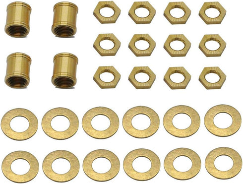 Lamp Pipe Locknut and Brass Lock Nut Fasteners for Standard 1/8 IP Threaded Pipe, Perfect for Lamp Assembly