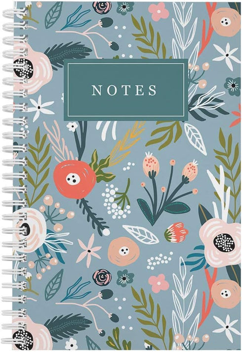 Softcover Peaceful Petals 5.5" x 8.5" Spiral Notebook/Journal, 120 College Ruled Pages, Durable Cover