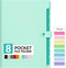 Forvencer Expanding File Folder with 8 Pocket, Portable Letter Size Accordion File Organizer, Mint Green