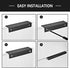 LC LICTOP 80mm/3.15" Black Modern Style Finger Edge Tab Pull Handle, Aluminum Drawer Pulls, 2Pcs