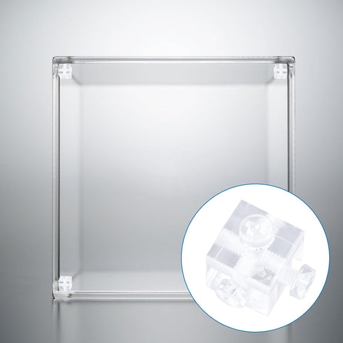 8Pcs INCREWAY Acrylic Cube Corner Code Connectors Square Acrylic Corner Code Support Shelf Corner Brace Right Angle