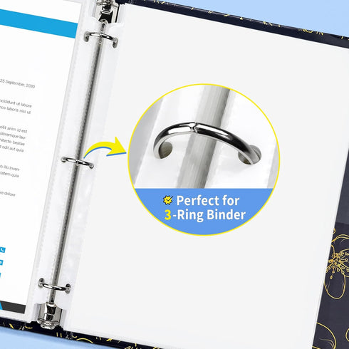 SUNEE 200 Packs Sheet Protectors, 8.5x11 Inches, PVC-Free Clear Page Protectors for Documents, Photos, Top Loading