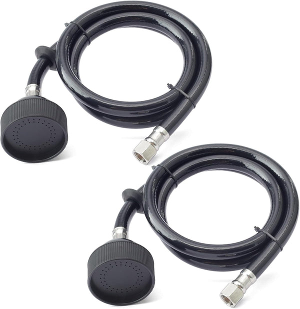YUXIVCNE 2 Pcs Shampoo Bowl Sprayer Head 1/4" Thread with Black Rubber Hose