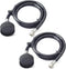 YUXIVCNE 2 Pcs Shampoo Bowl Sprayer Head 1/4" Thread with Black Rubber Hose