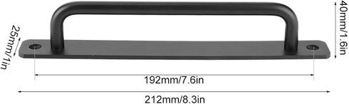 ViaGasaFamido Elegant Sliding Barn Door Handle, Black Flush Patio Door Handle, Aluminum Alloy Smooth Pull for Wardrobes Cabinets Garages Sheds by ViaGasaFamido