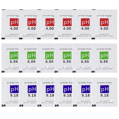 DuvinDD 18 Pack pH Meter Buffer Solution Powder, Calibration Solution Packets for Precise pH Meter
