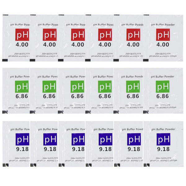 DuvinDD 18 Pack pH Meter Buffer Solution Powder, Calibration Solution Packets for Precise pH Meter