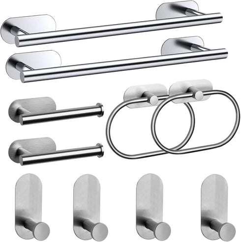 Bathroom Hardware Set, 16" Bathroom Towel Holder with Toilet Paper Holder, Towel