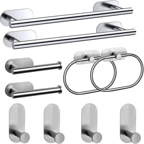 Bathroom Hardware Set, 16" Bathroom Towel Holder with Toilet Paper Holder, Towel
