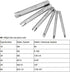 High Speed Steel Broken Tap Extractor Set - Broken Screw Extractor A B C (3 Optional Sets, 6 Pcs)
