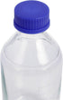 4 Pieces 1000 mL Graduated Round Glass Reagent Media/Storage Bottles with GL45 Blue Polypropylene Screw Cap