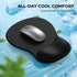 EooCoo Ergonomic Mouse Pad with Gel Wrist Rest Support, Middle Concave Design for Natural Wrist Alignment, Non-Slip