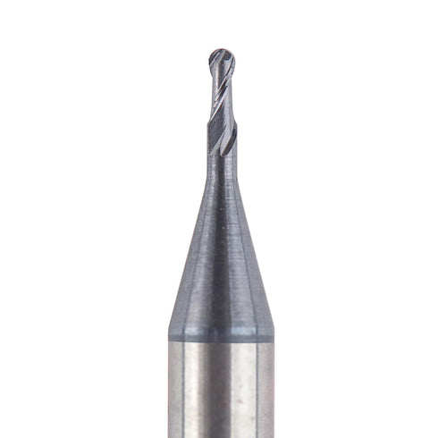 5Pcs 1/32 inch 1/8 inch Set SpeTool Carbide Ball Nose End Mills with TiAlN Coated , Cutting Diameter , Shank , Up Cut