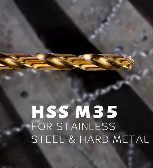 INTOO Hss Cobalt Drill Bits Set, 21PCS Triangle Shank Industry Drill Bits with Golden Ratio Tip