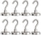 Magnetic Hooks Heavy Duty, 100 lbs Strong Hooks for Hanging, Pack of 8 Magnet with Hook for Cruise, Grill, Fridge