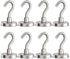 Magnetic Hooks Heavy Duty, 100 lbs Strong Hooks for Hanging, Pack of 8 Magnet with Hook for Cruise, Grill, Fridge