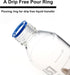 1000ml Graduated Glass Round Media Storage Bottle, Blue GL45 Screw Cap, 3.3 Borosilicate Glass