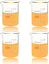 ULAB Scientific Glass Beakers, 200ml Vol., 3.3 Borosilicate Griffin Low Form, Pack of 4, UBG1032