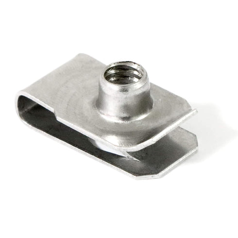 Evecad 40 Packs 1/4" 20 - Stainless Steel Regular Extruded U Nuts, U Style Clip-on Nut, U Type Nut, U-nut, U-Type