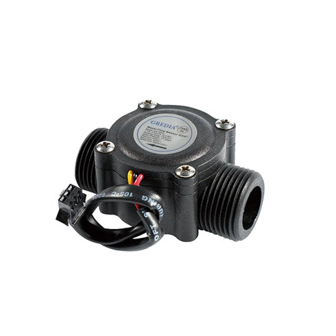 3/4" Water Flow Sensor Food-Grade Switch Hall Effect Flowmeter Fluid Meter Counter 1-60L/min, Pack of 2