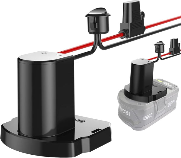 Power Wheel Adapter with Fuse & Switch - Secure Battery Adapter for Ryobi 18V ONE+ Lithium Battery
