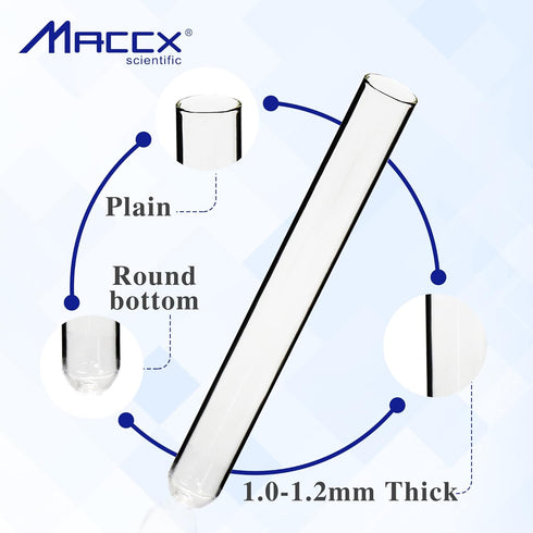 25ml Sturdy Glass Test Tubes, 20x200mm, Pack of 20, Borosilicate Glass Material
