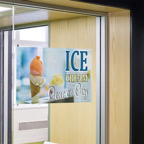 Fastasticdeals 36x24Inches Decal Stickers Multiple Sizes Ice Cream Cone Or Cup Advertising Printing Industrial Vinyl