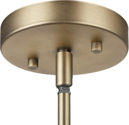 65475 1-Light GLOBE Electric Pendant Light Fixture, Matte Brass, Textured Socket, Dining Room Fixture, Kitchen Island