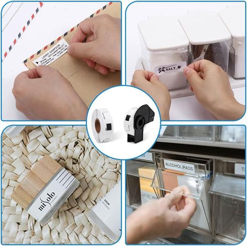 MarkDomain Return Address Label, Compatible Brother DK 1204, 0.66 in x 2.1 in, 400 Labels/Roll, 6 Rolls + 1 Frame