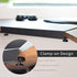 VIVO Clamp-on 17 inch Corner Desk Connector Platform for L-Shaped Workstations, Black