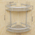 2 Hawsam No Drilling Bathroom Corner Shelves, Aluminum Tier Shower Shelf Caddy Adhesive Storage Basket for Shampoo