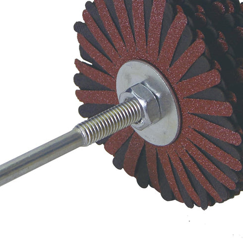 YXQ Abrasive Cloth Flap Wheel Sander, 120 Grit 1/4-Inch Aluminum Oxide Shank