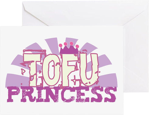 CafePress Tofu Princess Folded Greeting Card Matte