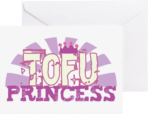 CafePress Tofu Princess Folded Greeting Card Matte