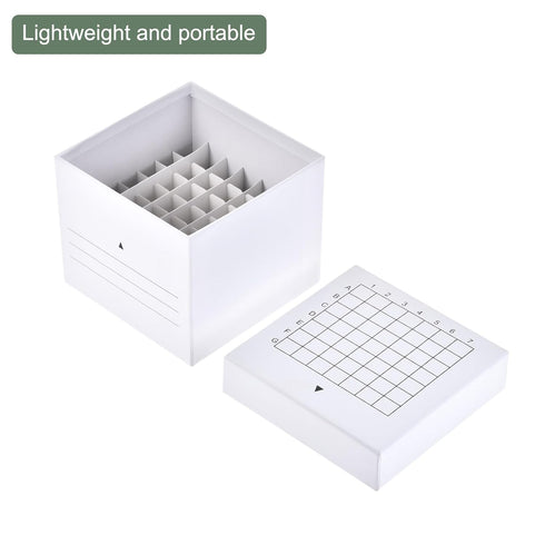 YOKIVE Freezer Tube Box, Cardboard Holder Rack for 10ml Centrifuge Tubes | Great for Scientific Institutes (49 Places)